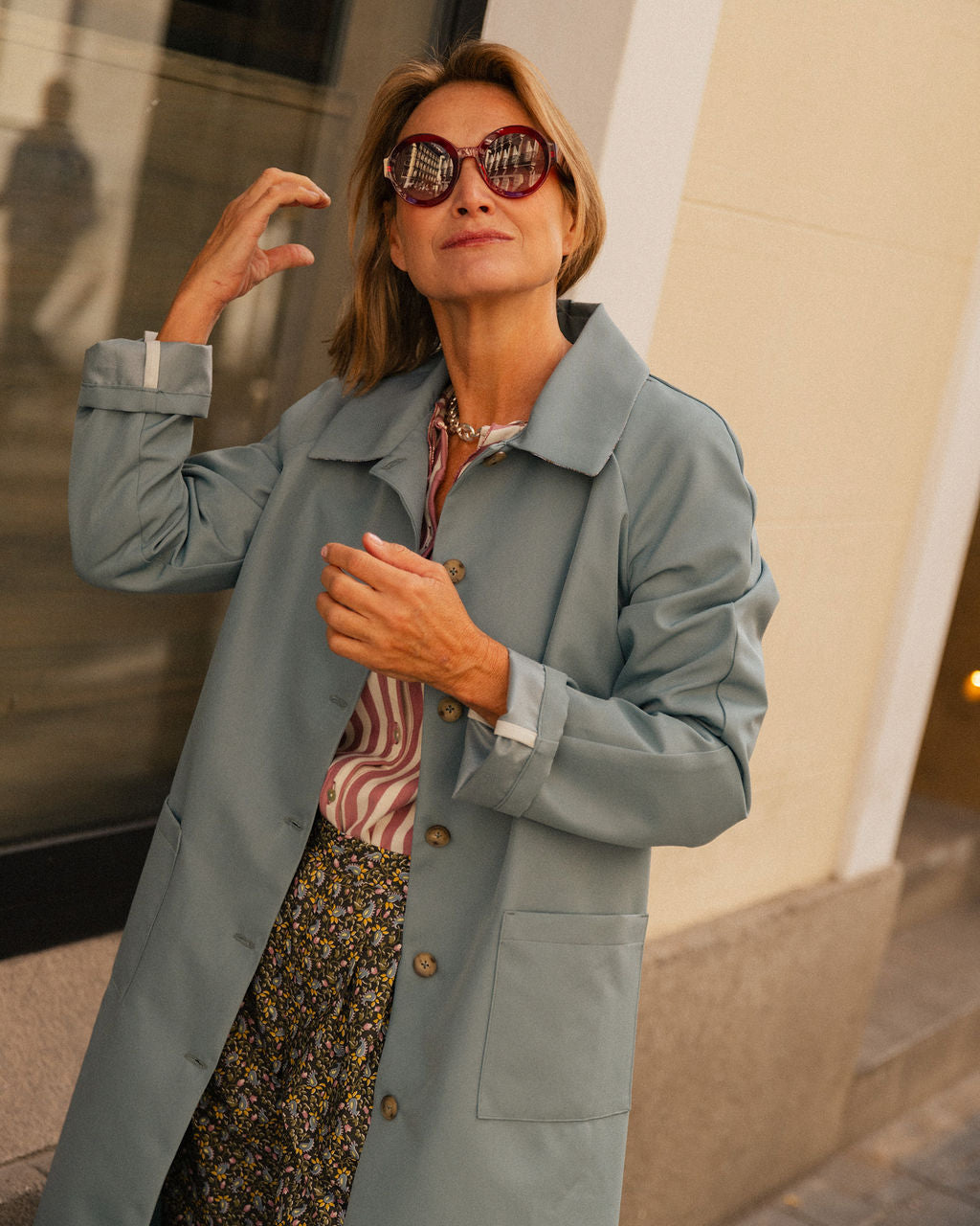 Gabardina Tempête Azul